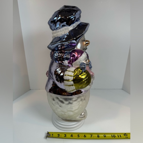 Christmas Snowman & Family Hand Blown Glass 18”Tall On Wood Base
Pre- owned - Picture 6 of 13